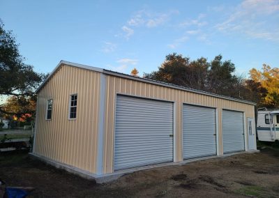 3 car metal garage in california