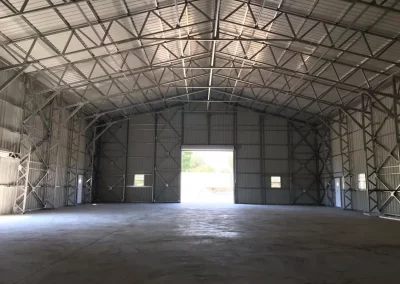 Wide span metal building in california